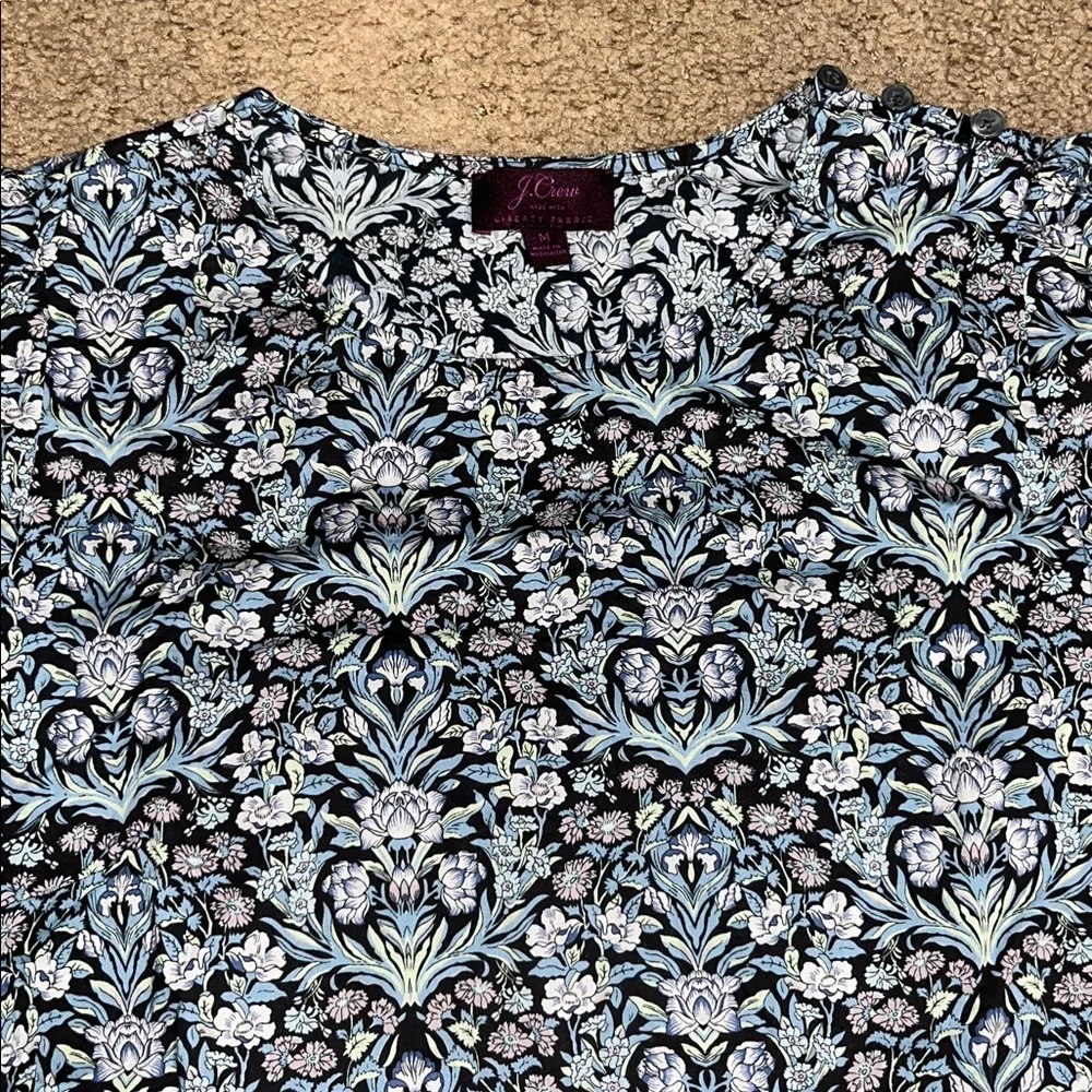 J.‎ Crew Liberty Fabric Sambourne Floral Ruffle Puff Sleeve Blouse Medium